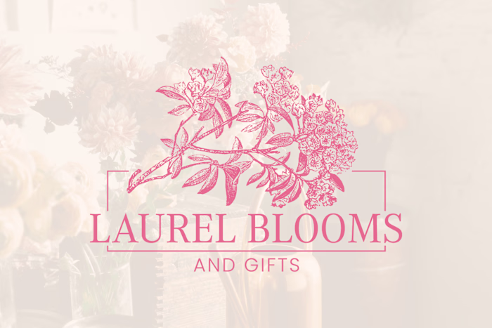 Logo Design For Laurel Blooms flower shop