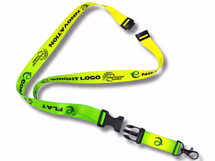 RPET CUSTOM STITCHLESS LANYARD 