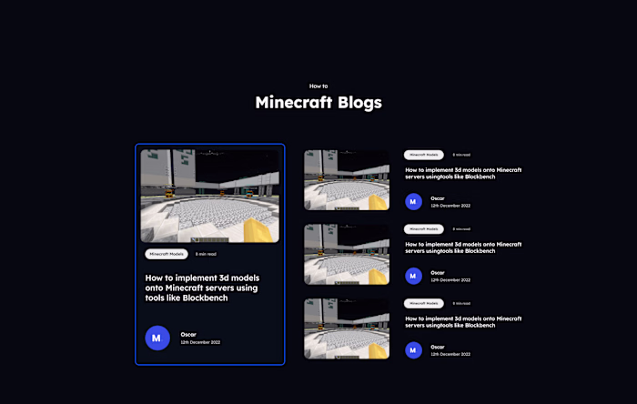 Minimalist Blog Page Design
