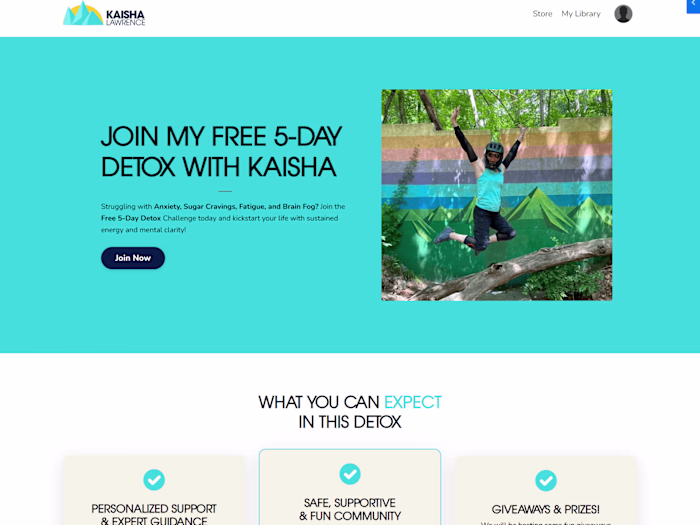 Kajabi Website & Funnel for Kaisha Lawrence