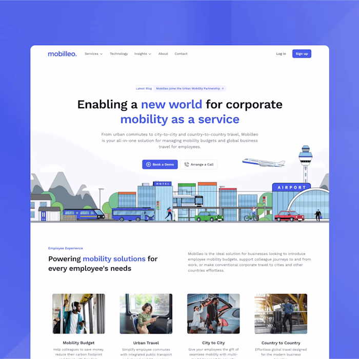 Mobilleo: New Webflow site & Brand Identity