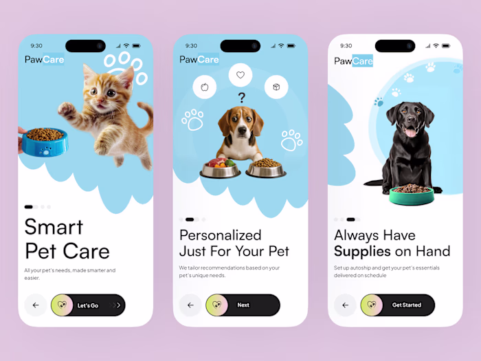 PawCare Mobile App Design