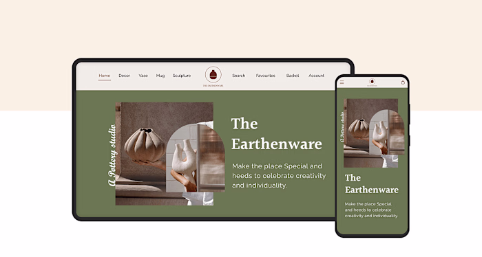 Earthenware-Ceramic E-Commerce | Responsive website :: Behance