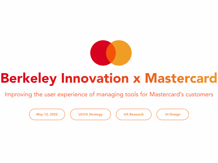 Product Design Consulting for Mastercard