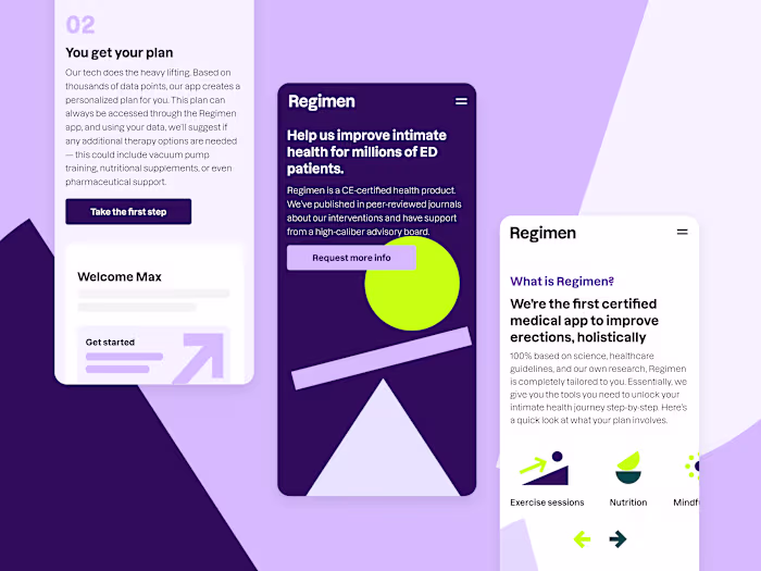 Guided Digital Experience for Regimen