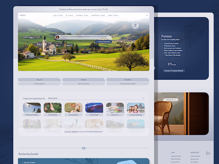 Responsive Landinga Page for Wellness Hub
