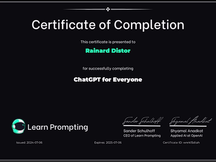 Check out my new certification!