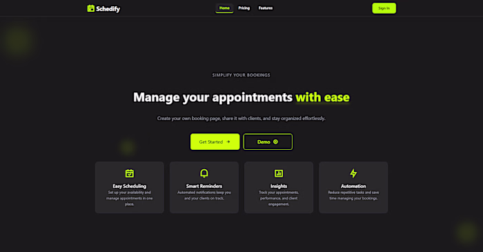Schedify Web Application Development