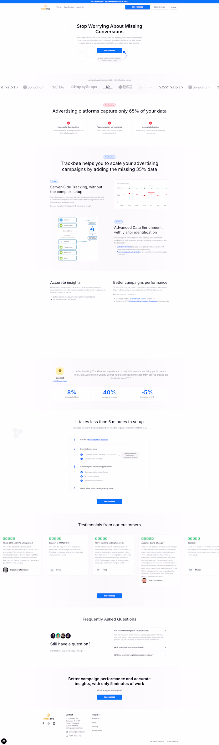 TrackBee - Webflow Development