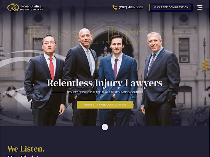 Rosen Justice - Complete Website Development