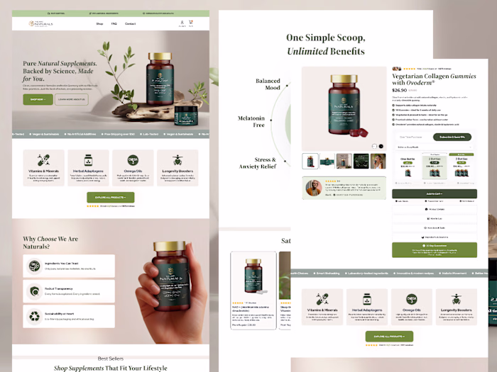 Wearenaturals — Figma + Replo Custom Development