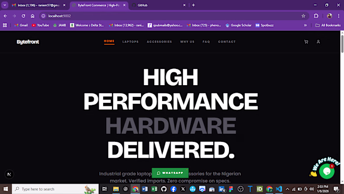 ByteFront Ecommerce Website