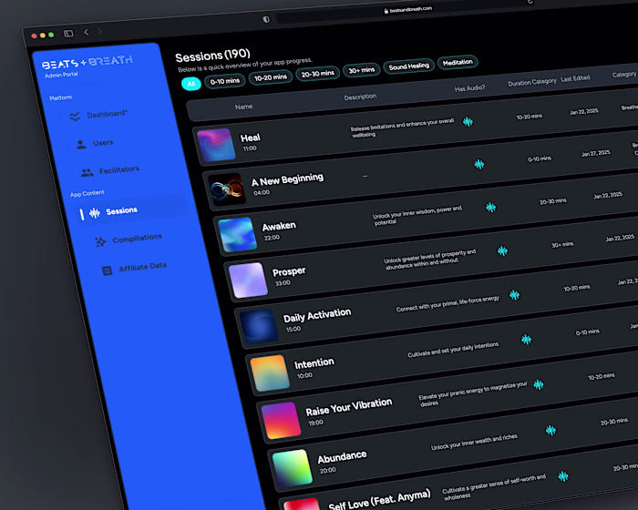 Meditation App Development for Beats & Breath