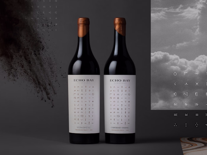 Award winning wine branding for Echo Bay
