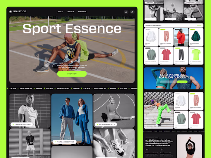 Solstice - E-commerce Web Design