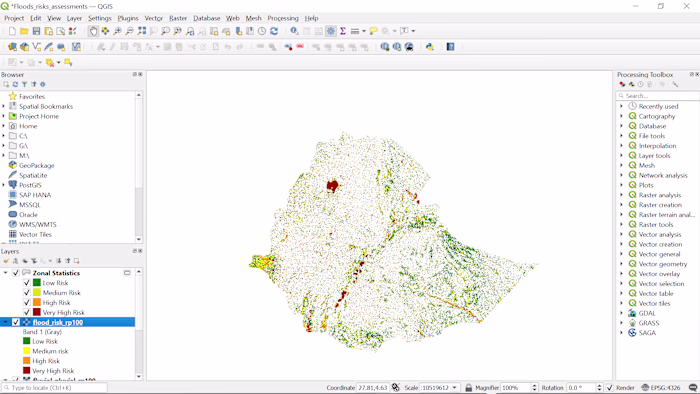Flood Risk Assessment in Refugee Camp Using QGIS