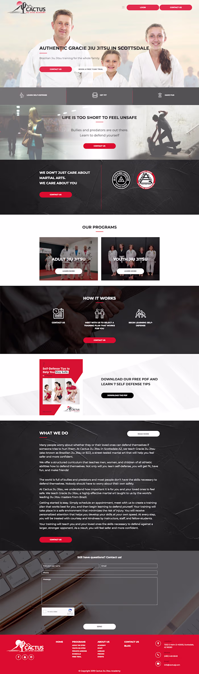 Cactus Jiu-Jitsu Academy Website