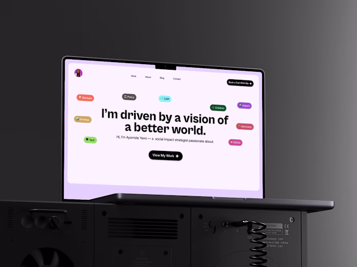 Purpose-Driven Portfolio Website Design