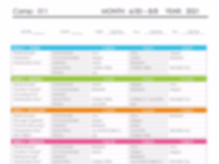 6 Weeks Posting Schedule