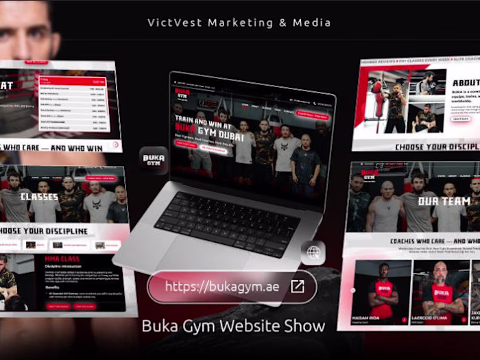 BUKA Gym Dubai:  Website Design for a Global Combat Sports Brand