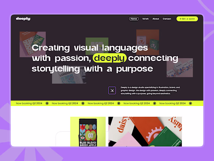 Deeply Design Studio - Website Design