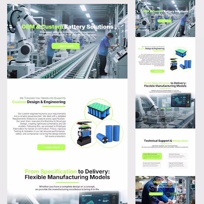 OEM&Custom Page UI design and building