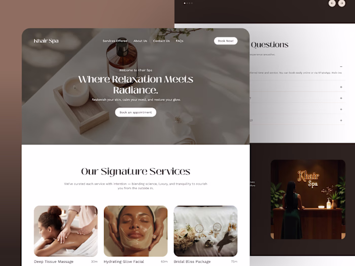 Khair Spa Website Design