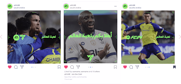 Dynamic Social Media Campaign for EA Sports Saudi