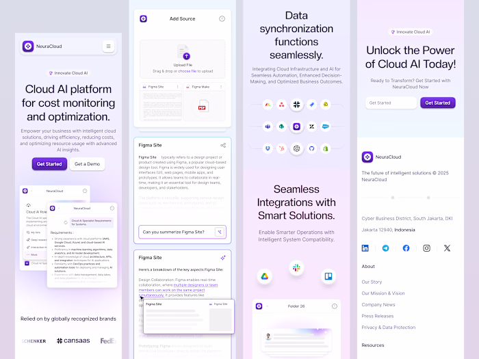 NeuraCloud - Cloud AI Responsive Landing Page