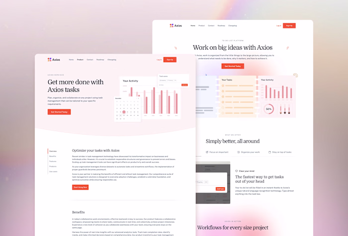Axios - Website Design
