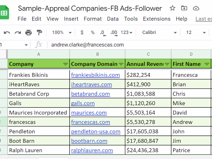 Data Extraction - Prospect & Email List Building