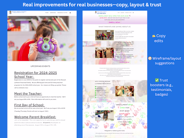 Homepage Fix Strategy for Service-Based Business