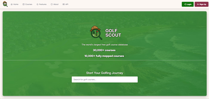 Golf Performance and Course Explorer App Development