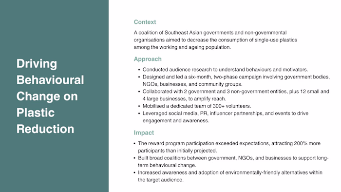 Nation-wide Marketing Campaign for an Environmental NGO