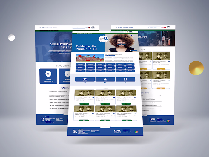 Netzwerk Preussen in Westfalen Website Design