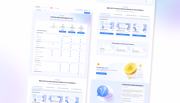 Recruitment Platform Feature Landing Page