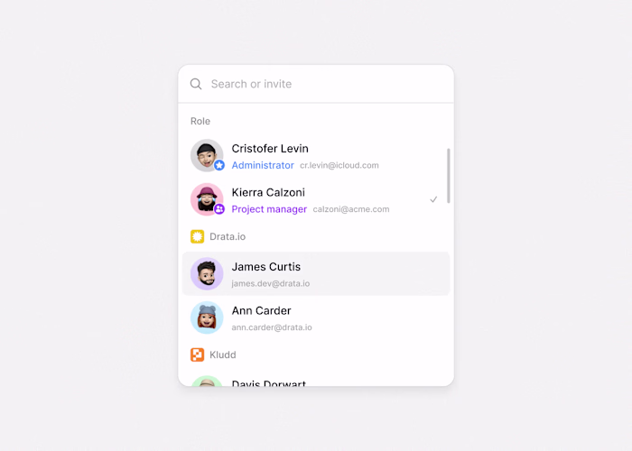 Dropdown search