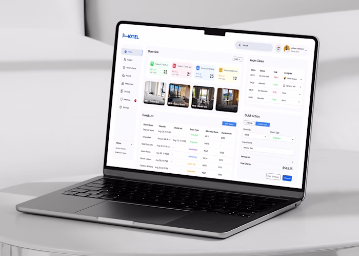 Hotel Management Web App UI
