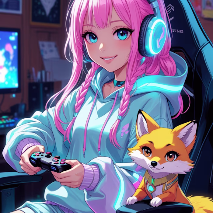 Futuristic Gamer World Illustration