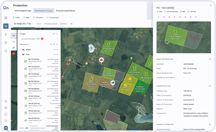 UI/UX redesign for OnTrack - agri-management platform