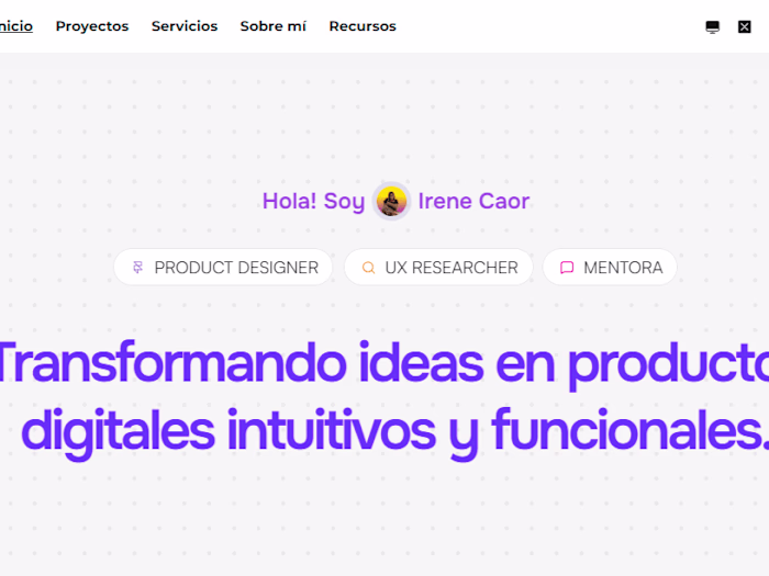 Re-branding: Irene Caor Design website