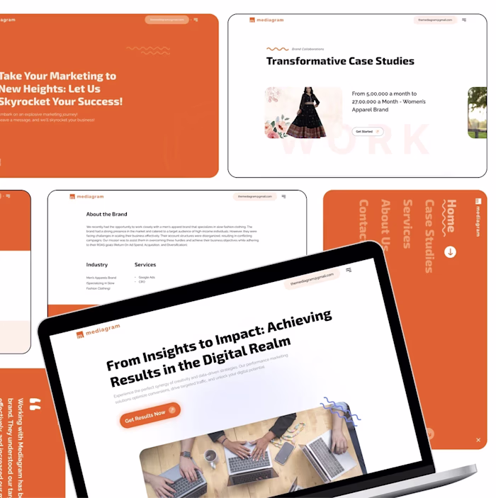 Framer Website for - Mediagram | Marketing Agency ↗️