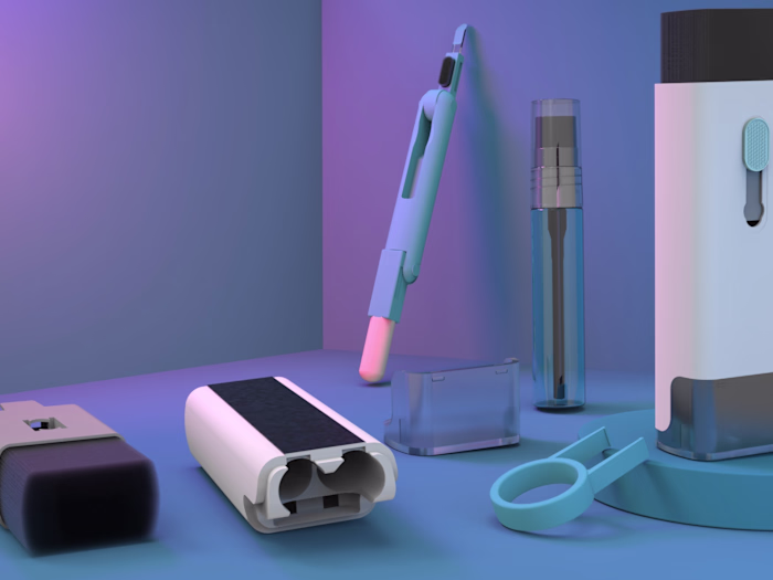 3D CAD Modeling of 7-in-1 Keyboard Cleaner