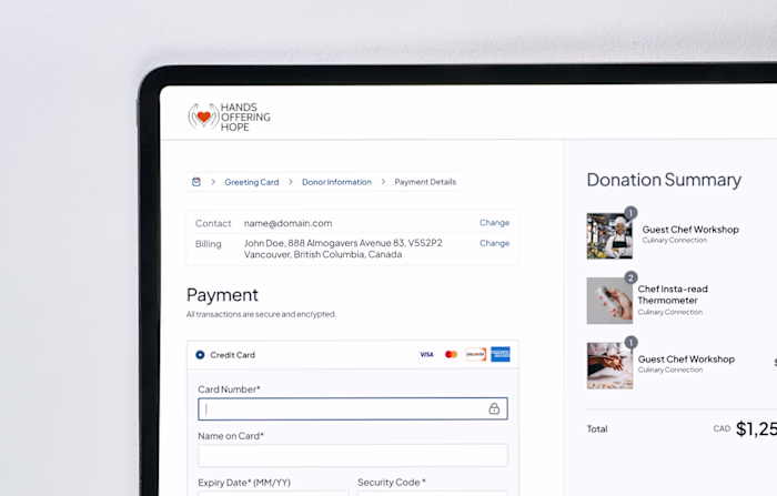 Donation Microsite & E-Catalogue Experience for a Non-profit