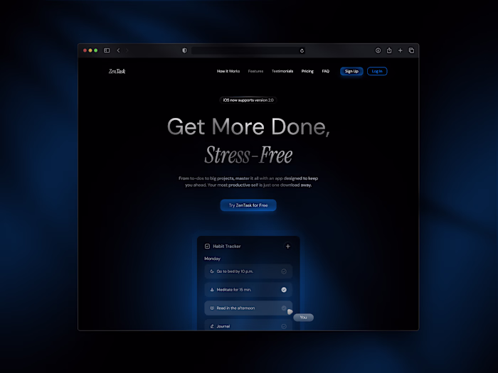 ZenTask - SaaS Framer Website