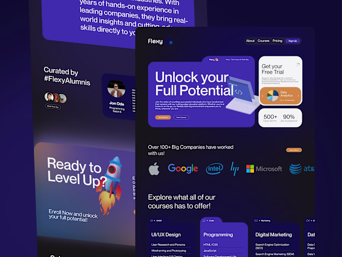 Flexy - Edu-Tech Landing Page / Full Page Website