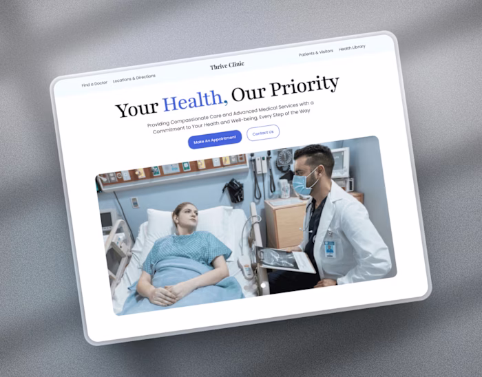 Thrive Clinic – Modern Healthcare Website Design
