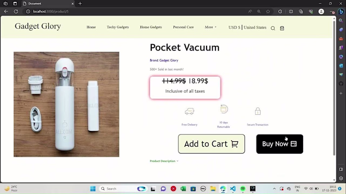 Gadget Glory | Ecom website - YouTube