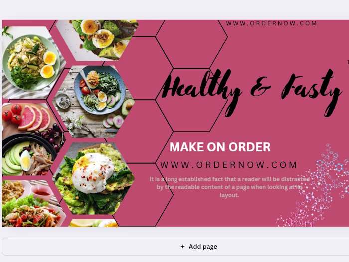 Food Store Cover Page Design