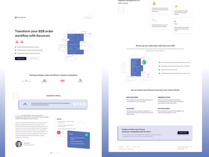 Decorum - B2B Order Management App | Node.js, React & Firebase